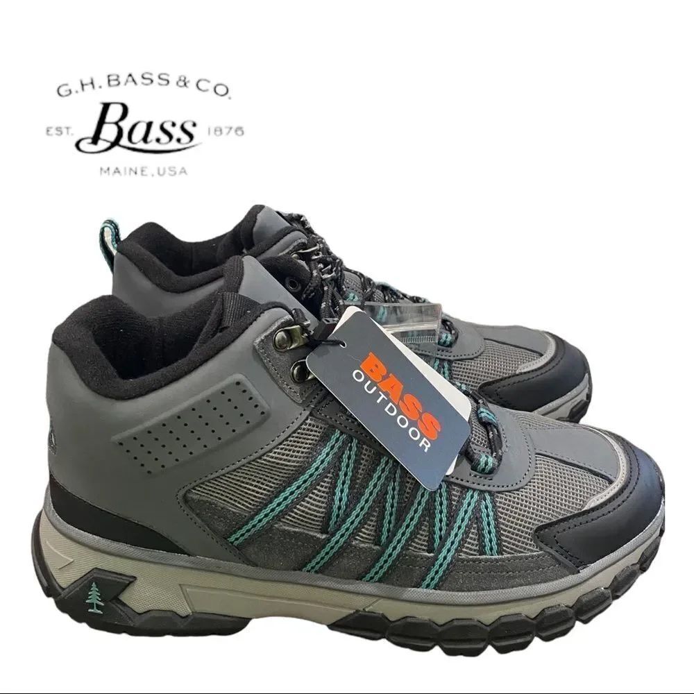 NEW G.H. Bass & Co. Women's Water Resistant Peak Grey Hiker 2 Mid Boots